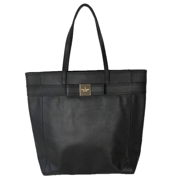 KATE SPADE X-Large Black Leather N/S PRIMROSE HILL "JAMES" Tote - Picture 8 of 15